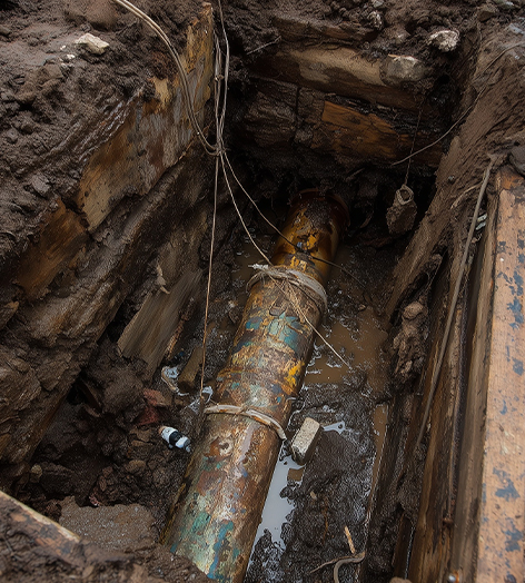 Point Repairs on Collapsed Clay Lines